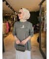 Kuşlu Tunik 60 cm Haki