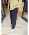 Lastikli Bol Paça Krep Pantalon