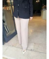 Lastikli Bol Paça Krep Pantalon