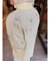 Kolları Çiçek İşlemeli Sarı