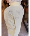 Kolları Çiçek İşlemeli Sarı
