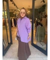 Oversize Gömlek Lila