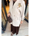 PALMİYE BROŞLU GİY ÇIK CEKET