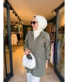 PALMİYE BROŞLU GİY ÇIK CEKET