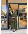 Piliseli Abaya Yeşil