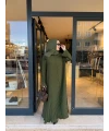 Piliseli Abaya Yeşil