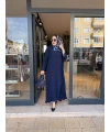 Piliseli Abaya Lacivert
