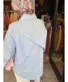 Rüzgarlık Detaylı Poplin Gömlek Mavi