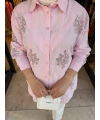 Serpme İşlemeli Pembe