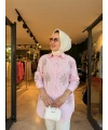 Serpme İşlemeli Pembe