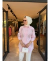 Serpme İşlemeli Pembe