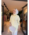 Etek Ucu Taşlı Sarı