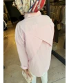 Rüzgarlık Detaylı Poplin Gömlek Pembe