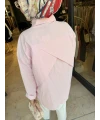 Rüzgarlık Detaylı Poplin Gömlek Pembe