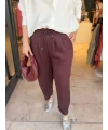 Tensel Havuç Pantolon Bordo