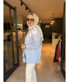 Yıldızlı Mavi Beyaz Gömlek