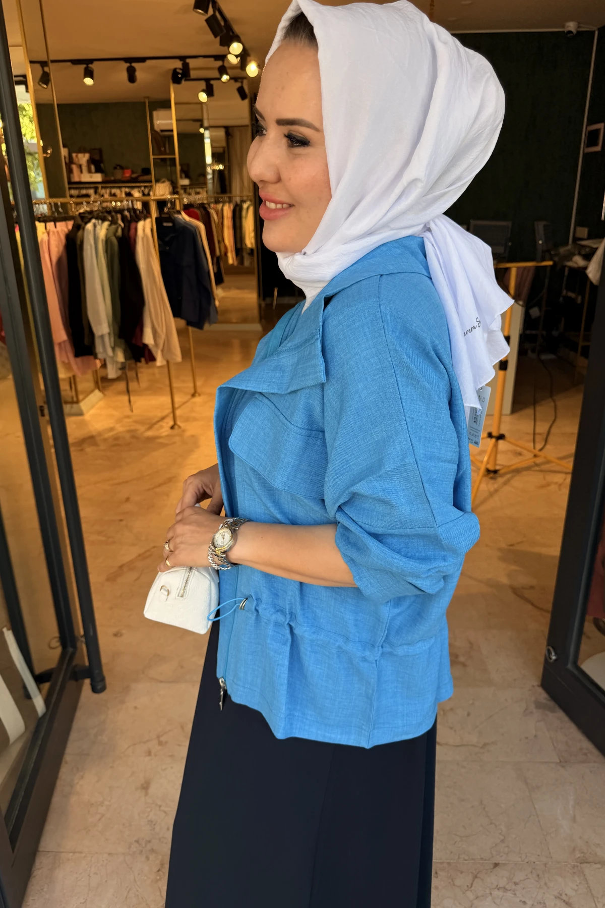 Bomber Ceket Açık Mavi