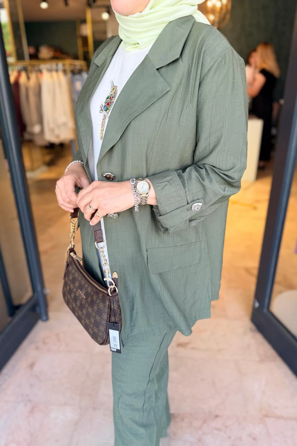 ÇİLEK KUMAŞ BLAZER TAKIM