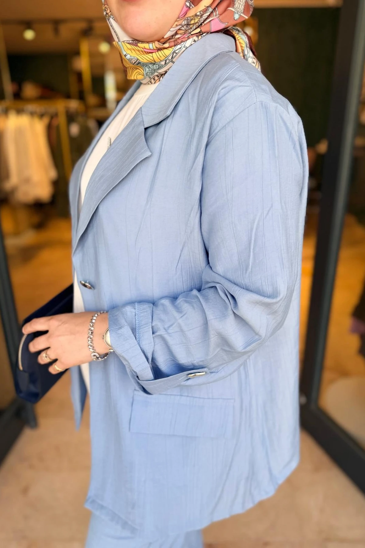 ÇİLEK KUMAŞ BLAZER TAKIM