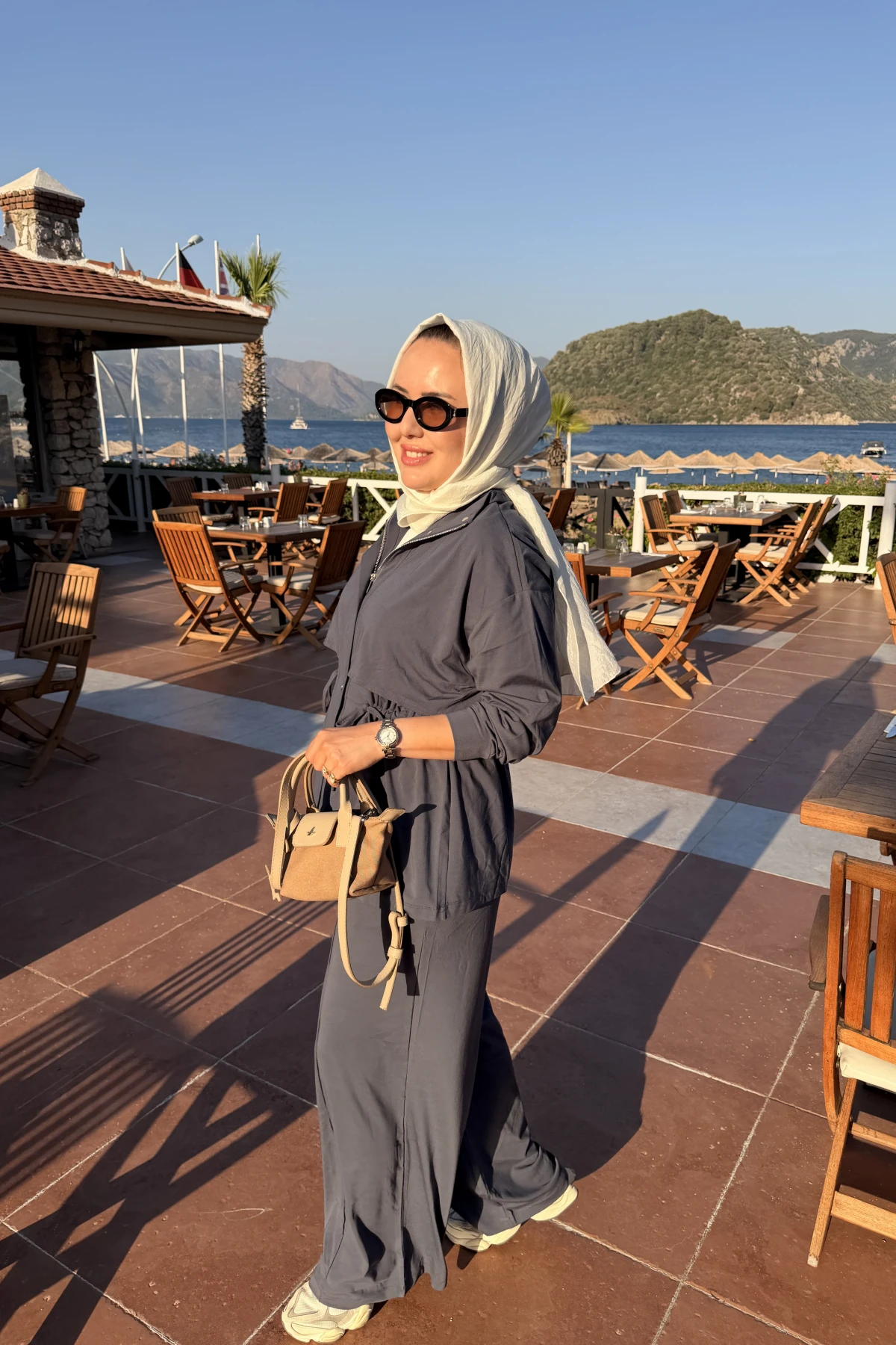 Fermuarlı Modal Takım Antrasit