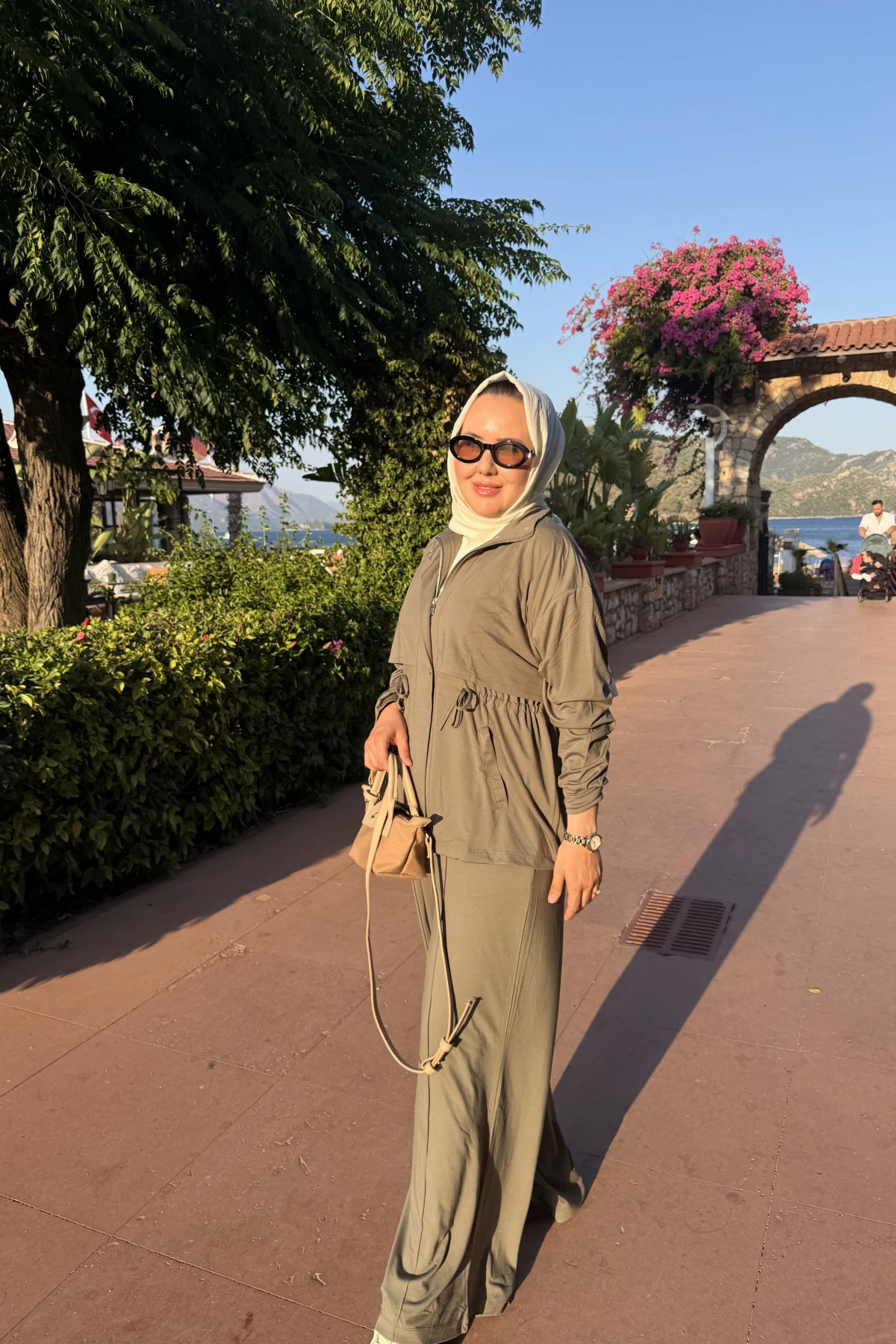 Fermuarlı Modal Takım Haki