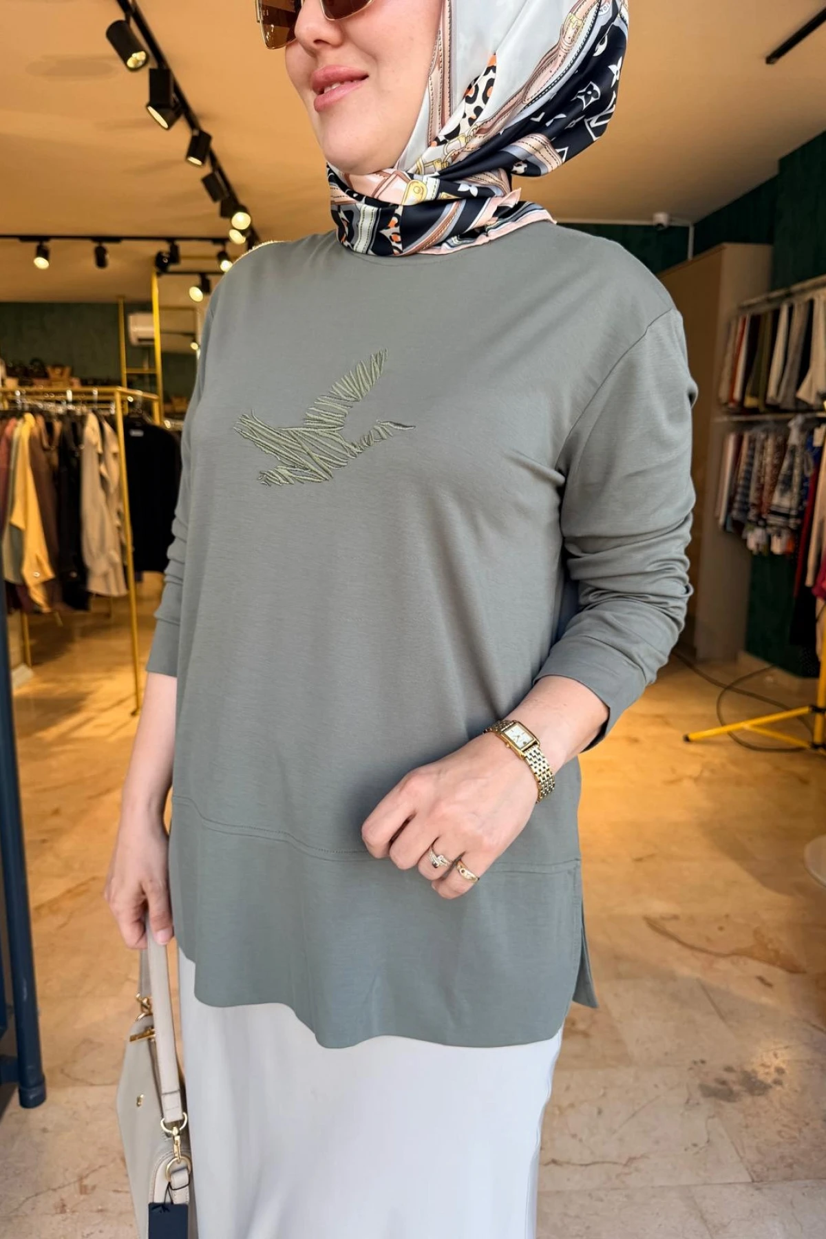 NAKIŞ İŞLİ KUŞLU SWEAT