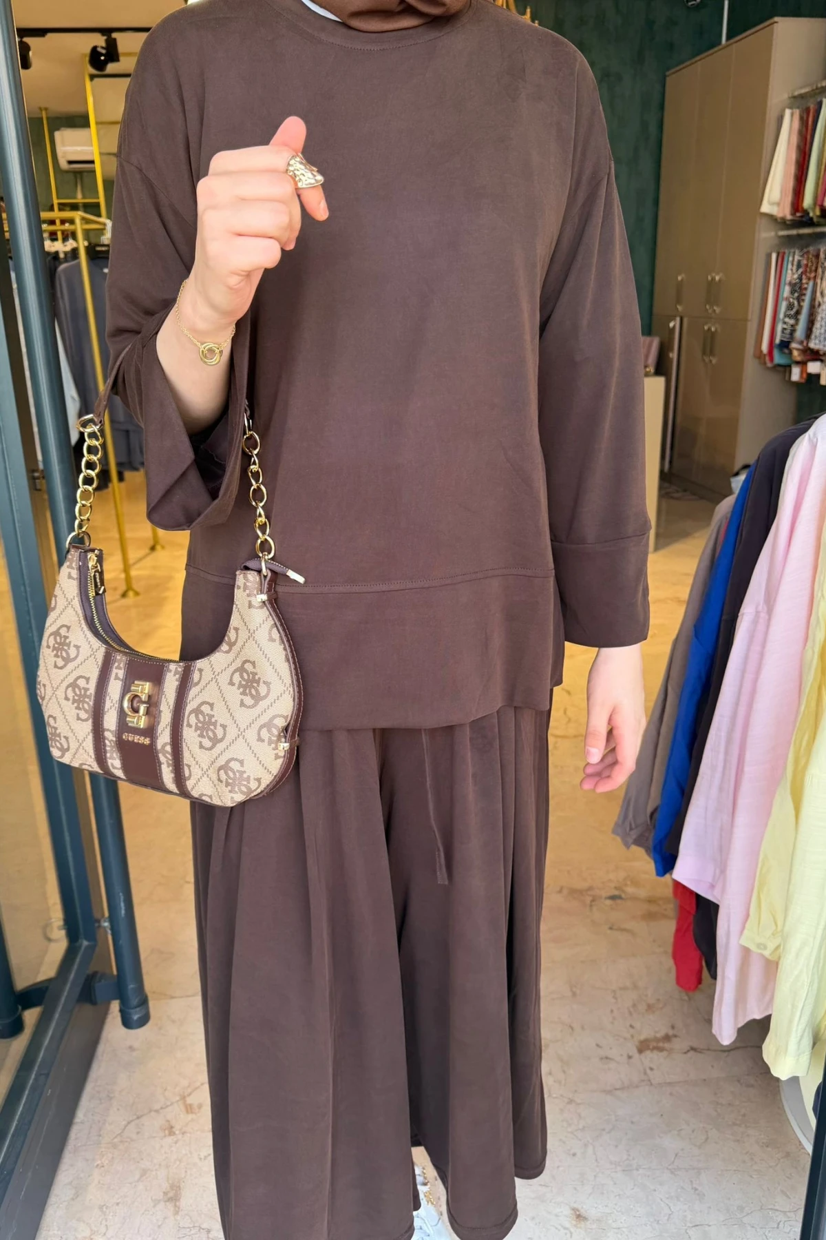 Pantolon Etekli Modal Salaş Takım