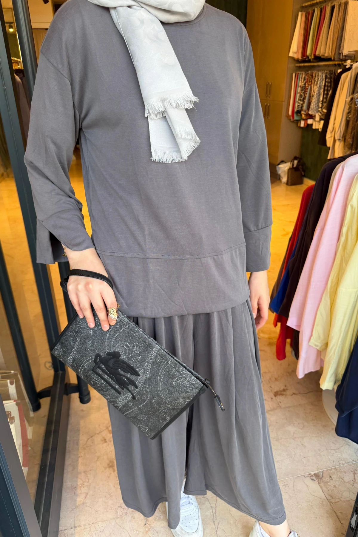 Pantolon Etekli Modal Salaş Takım