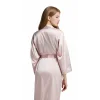 Luna Lora Pudra Saten Bride Sabahlık Zarif Kadın Ev Giyim