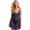 Luna Lora Lacivert Tül Mini Kadın Fantezi Gecelik