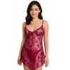 Luna Lora Bordo Tül Mini Gecelik Zarif Kadın Gece Elbisesi