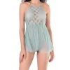 Kadın Aqua Bodysuit Formlu Şık Gecelik Premium Gece Giyim