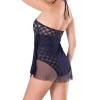 Kadın Lacivert Şık Tasarım Bodysuit Gecelik
