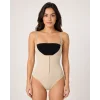 Kadın Ten Rengi Agraflı Göğüs Açık Body Korse