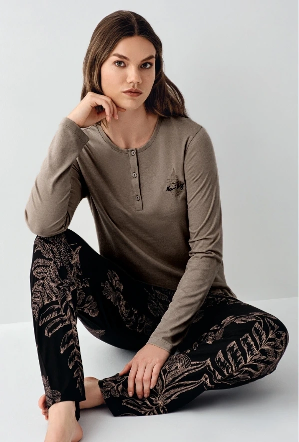 Arnetta 3439-S Kadın Uzun Kol Pijama Takım