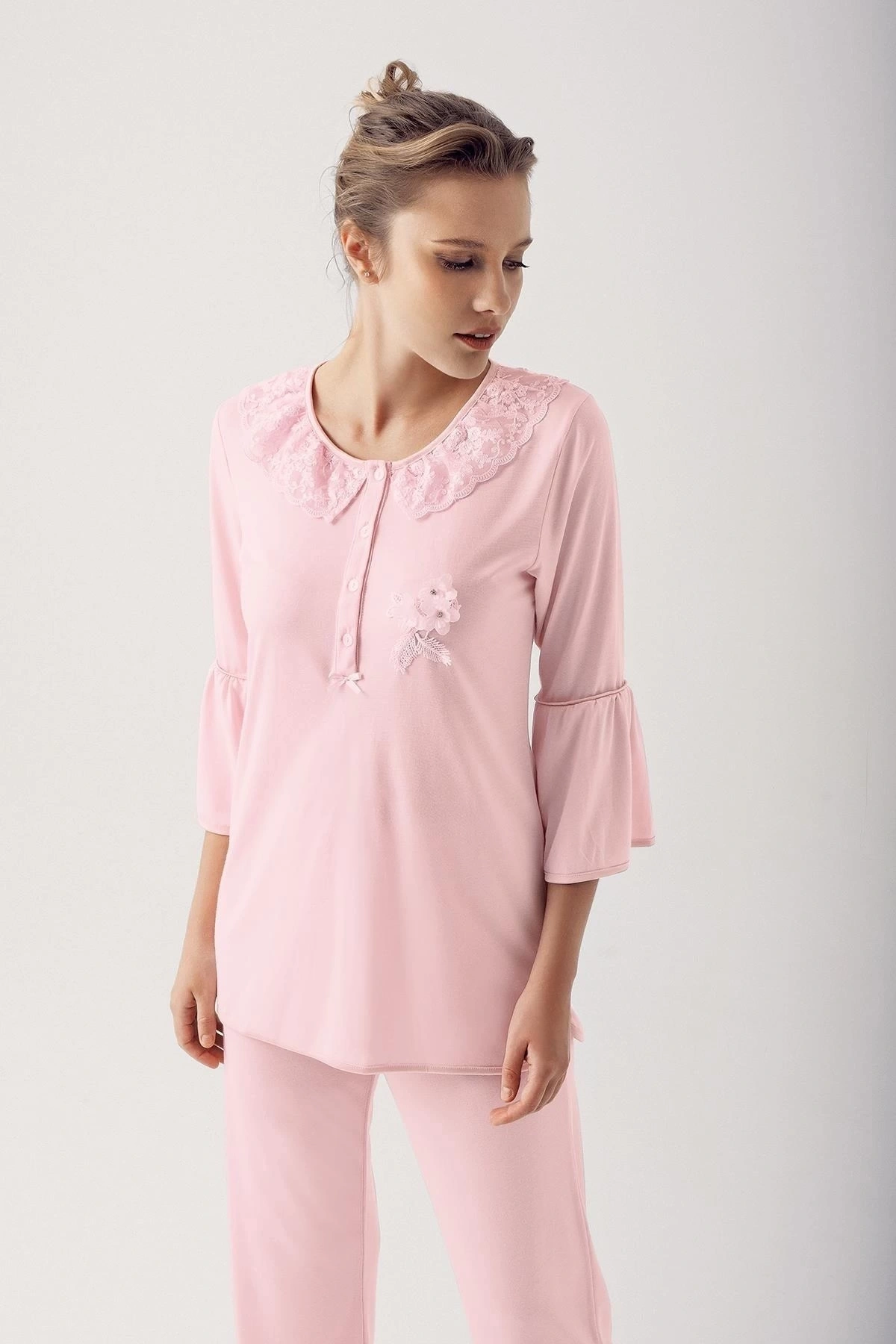 Bayan Uzun  Kol Pijama Takımı