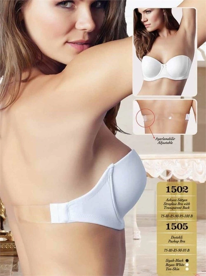 Straplez Sırt Şeffaf Sütyen