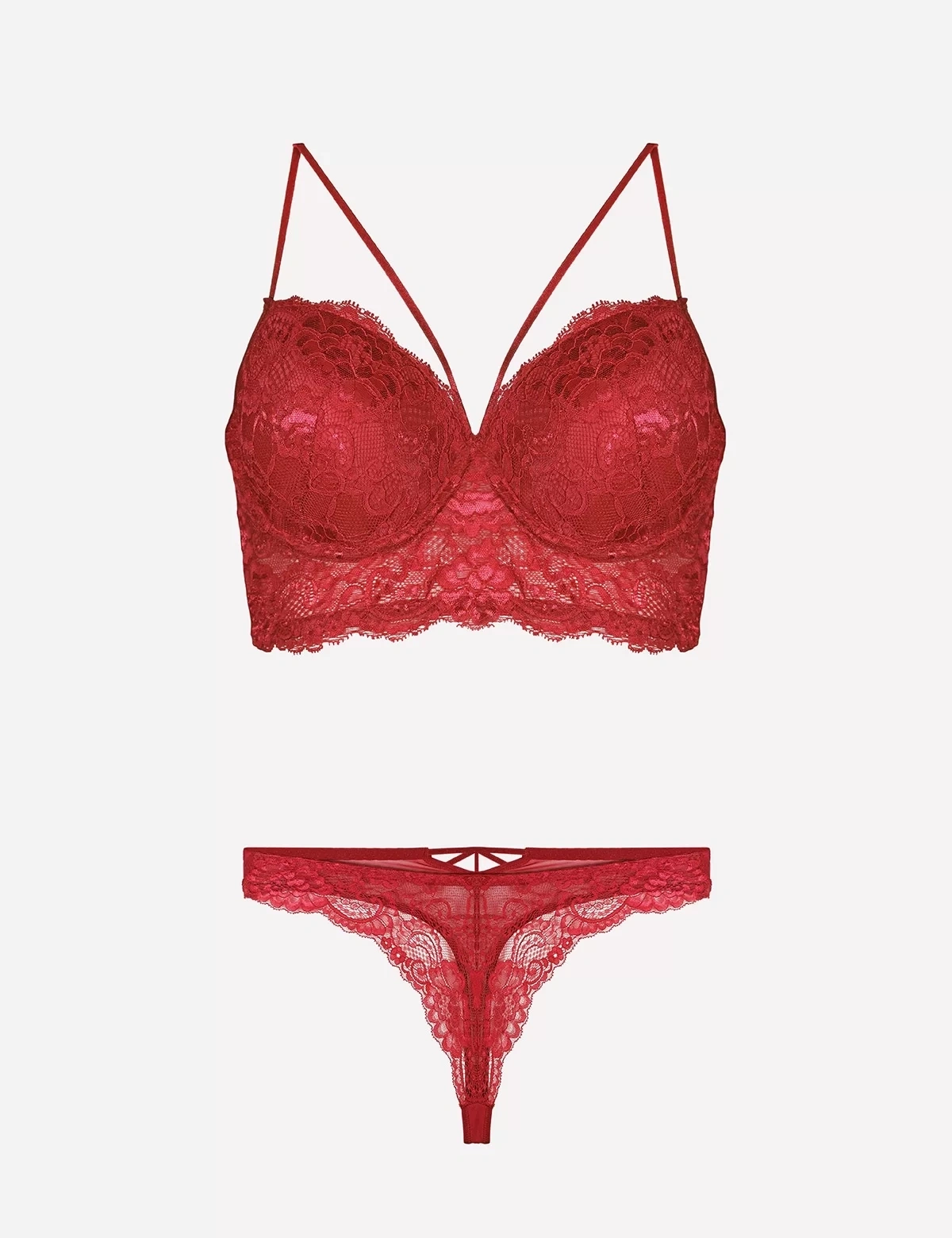 Desteksiz Dantelli Sütyen Takım