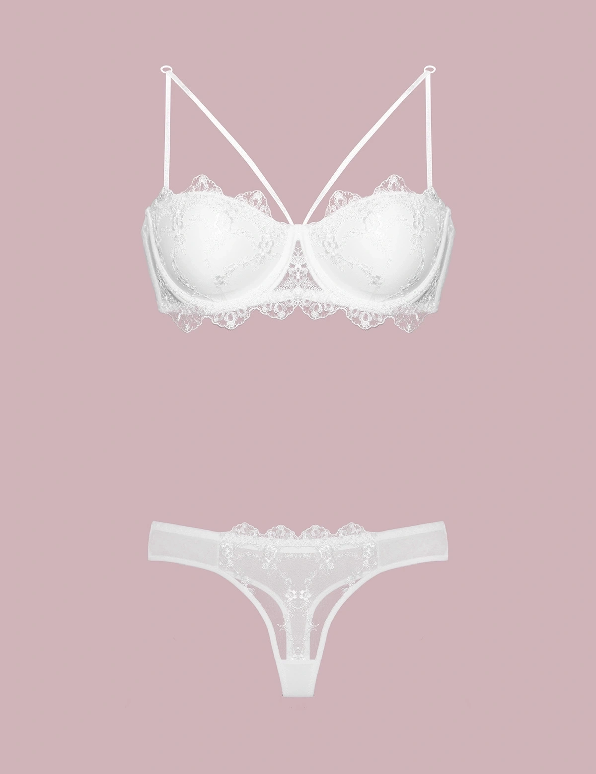 Destekli Dantelli Sütyen Takım