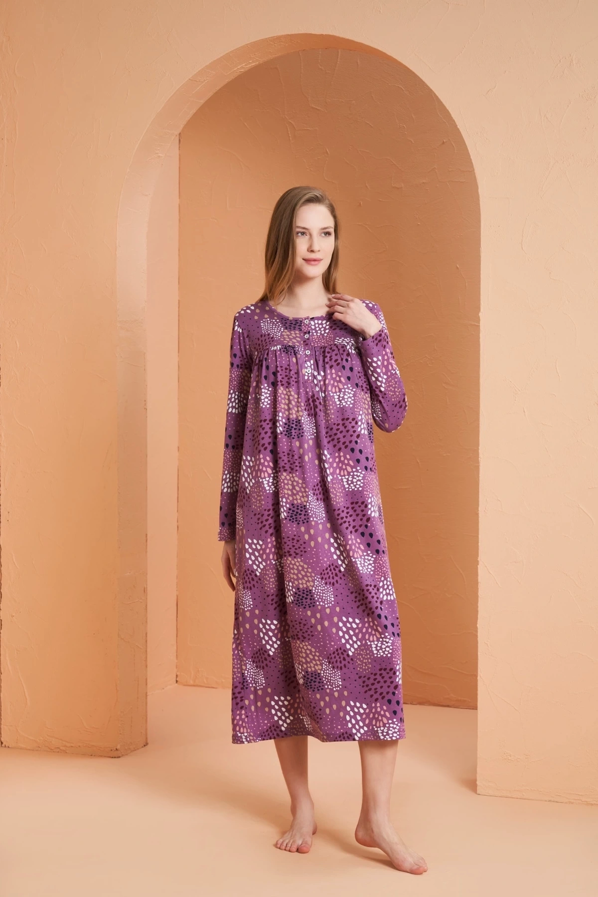 Kadın Uzun Kol Gecelik