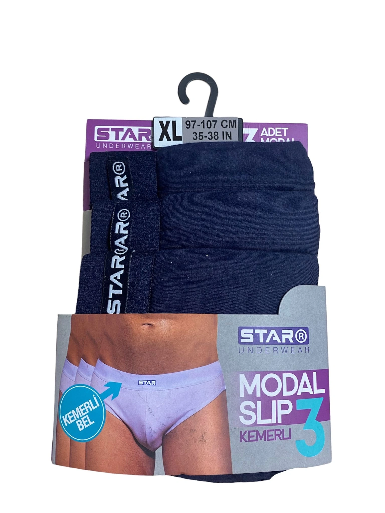 Star 109 Erkek 3lü Modal Slip