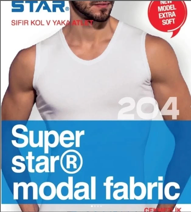 Modal Sıfır Kol V-Yaka Atlet