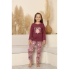 Kapitex 8219 Kız Çocuk Uzun Kol Pijama Takımı