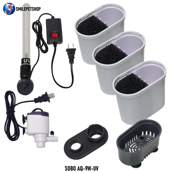 Sobo Akvaryum Su Pompası UV Lambalı AQ-9W-UV