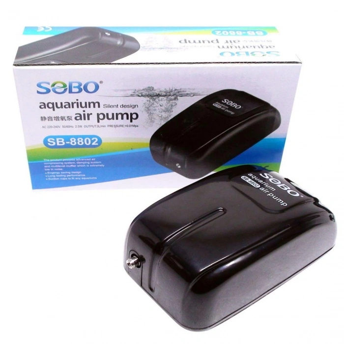 Sobo Ultra Sessiz Ayarlanabilir Tek Çıkışlı Akvaryum Hava Motoru SB-8802