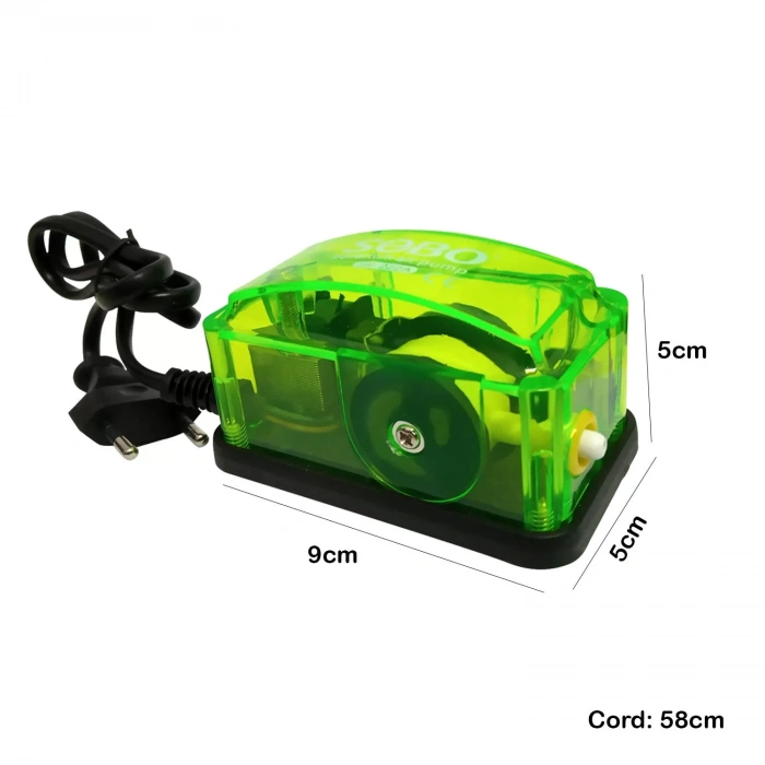 Sobo Tek Çıkışlı Transparan Akvaryum Hava Motoru SB-222A