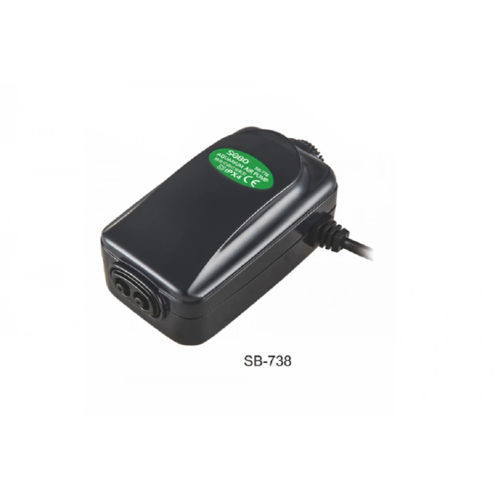 Sobo Ultra Sessiz Ayarlanabilir Çift Çıkışlı Akvaryum Hava Motoru SB-738