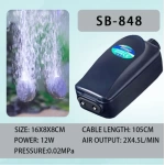 Sobo Ultra Sessiz Ayarlanabilir Çift Çıkışlı Akvaryum Hava Motoru SB-848