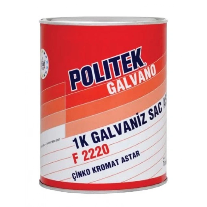 POLİTEK GALVANO 1K GALVANİZ ALÜMİNYUM SAÇ ASTARI ( 3KG )