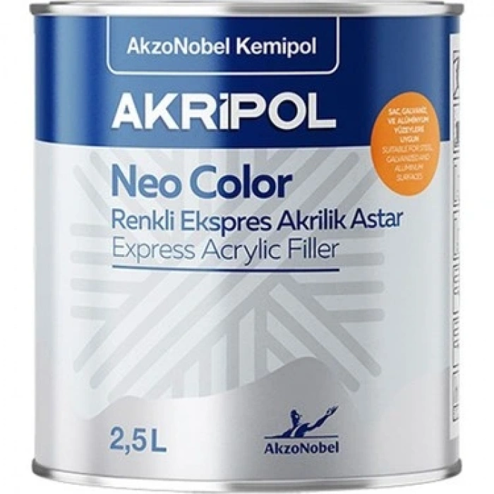 AKZONOBEL NEO COLOR RENKLİ EXPRES AKRİLİK ASTAR ( KREMİNT KIRMIZI2,5 LT )